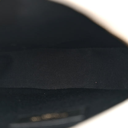 Saint Laurent Grain De Poudre Matelasse Chevron Quilted Round Vinyle Camera Bag Crema Soft 5 of 10