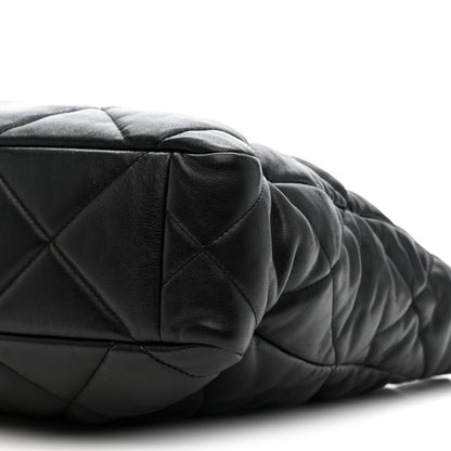 Chanel Lambskin Quilted Chanel 19 Shopping Bag Black 10 of 10