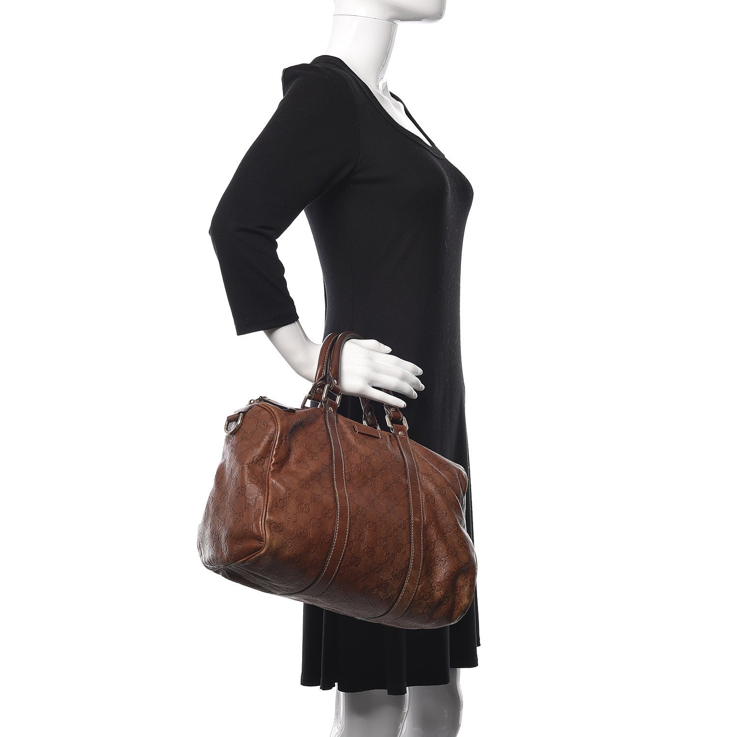 Gucci Guccissima Medium Joy Boston Brown 2 of 14