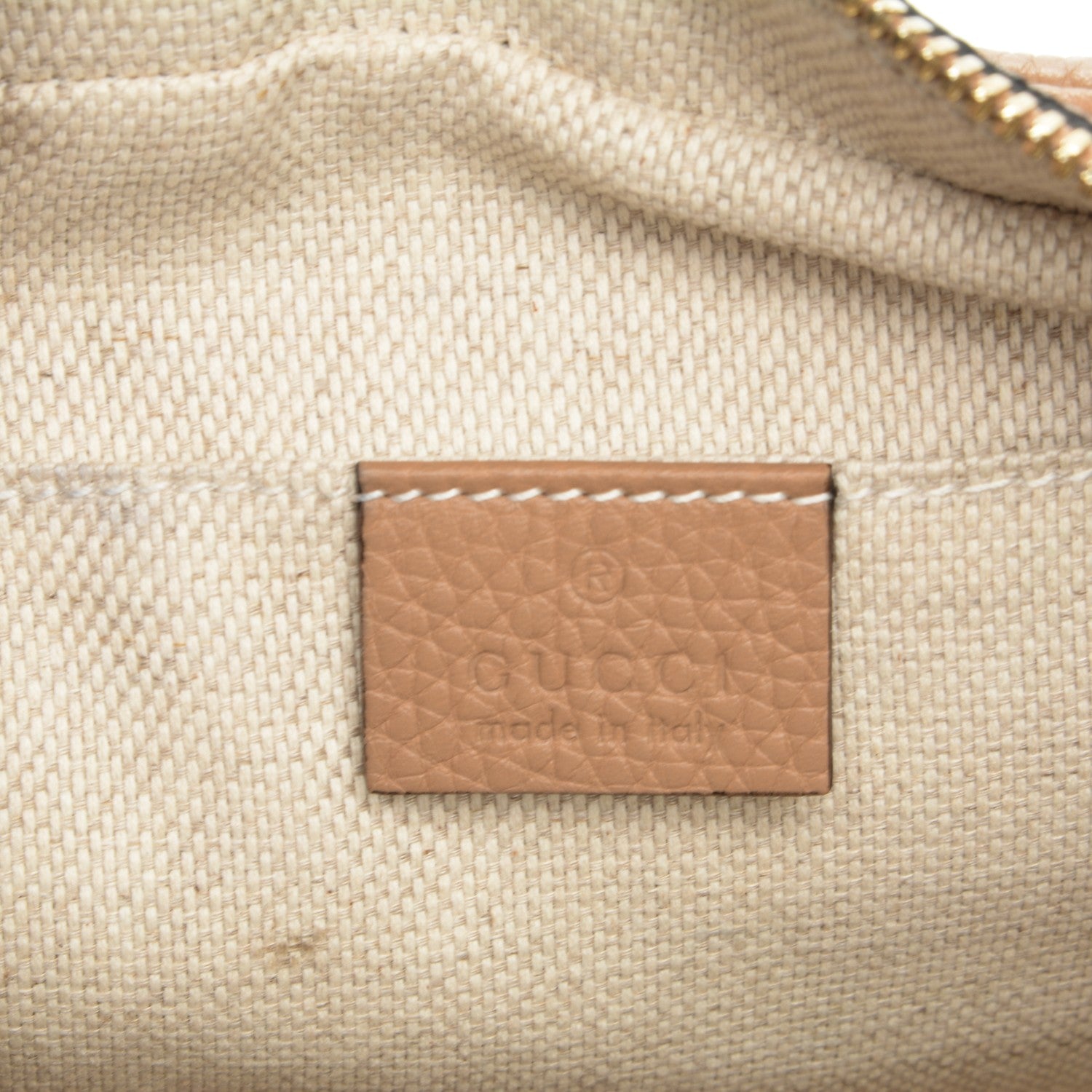 Gucci Pebbled Calfskin Small Soho Disco Bag Rose Beige 6 of 7