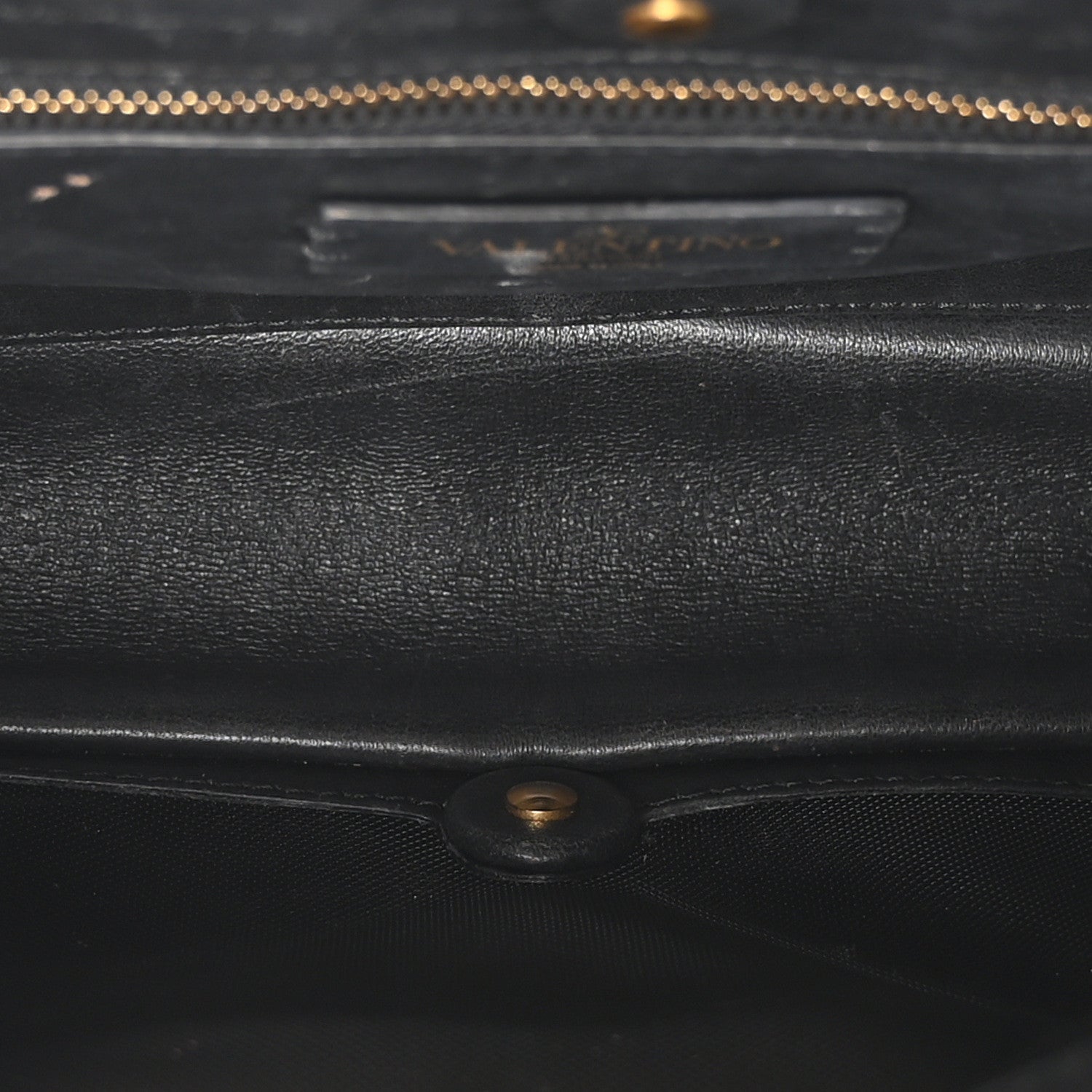 Valentino Garavani Nappa Large Roman Stud Shoulder Bag Black Ivory 5 of 9