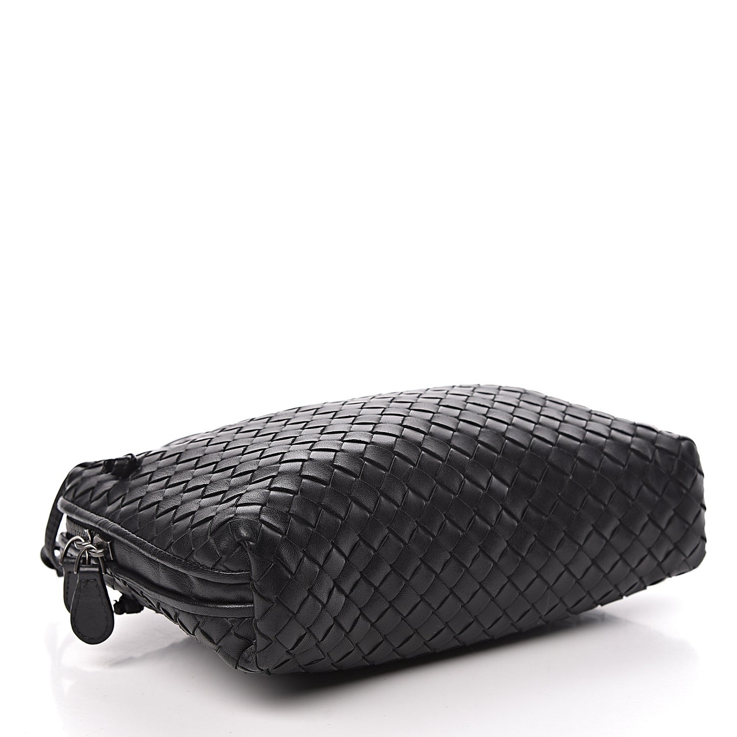 Nappa Intrecciato Pillow Crossbody Messenger Black