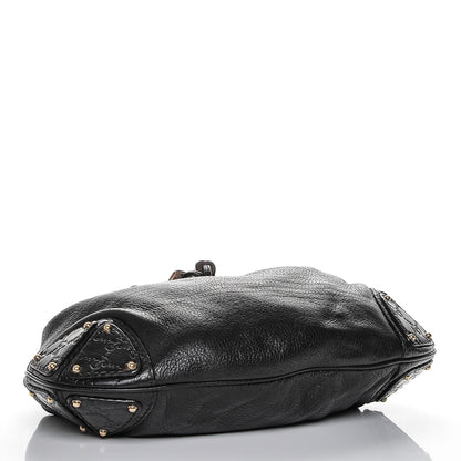 Gucci Calfskin Medium Indy Top Handle Hobo Black 4 of 6