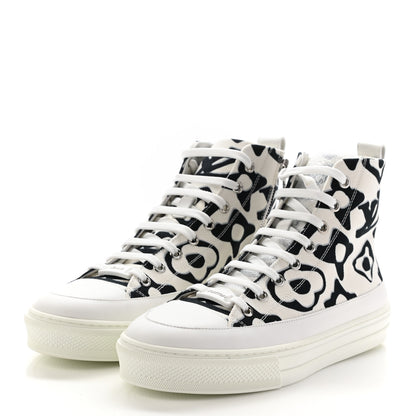 Louis Vuitton X UF Calfskin Tufted Monogram Stellar Sneaker Boots 37 White Black 3 of 9