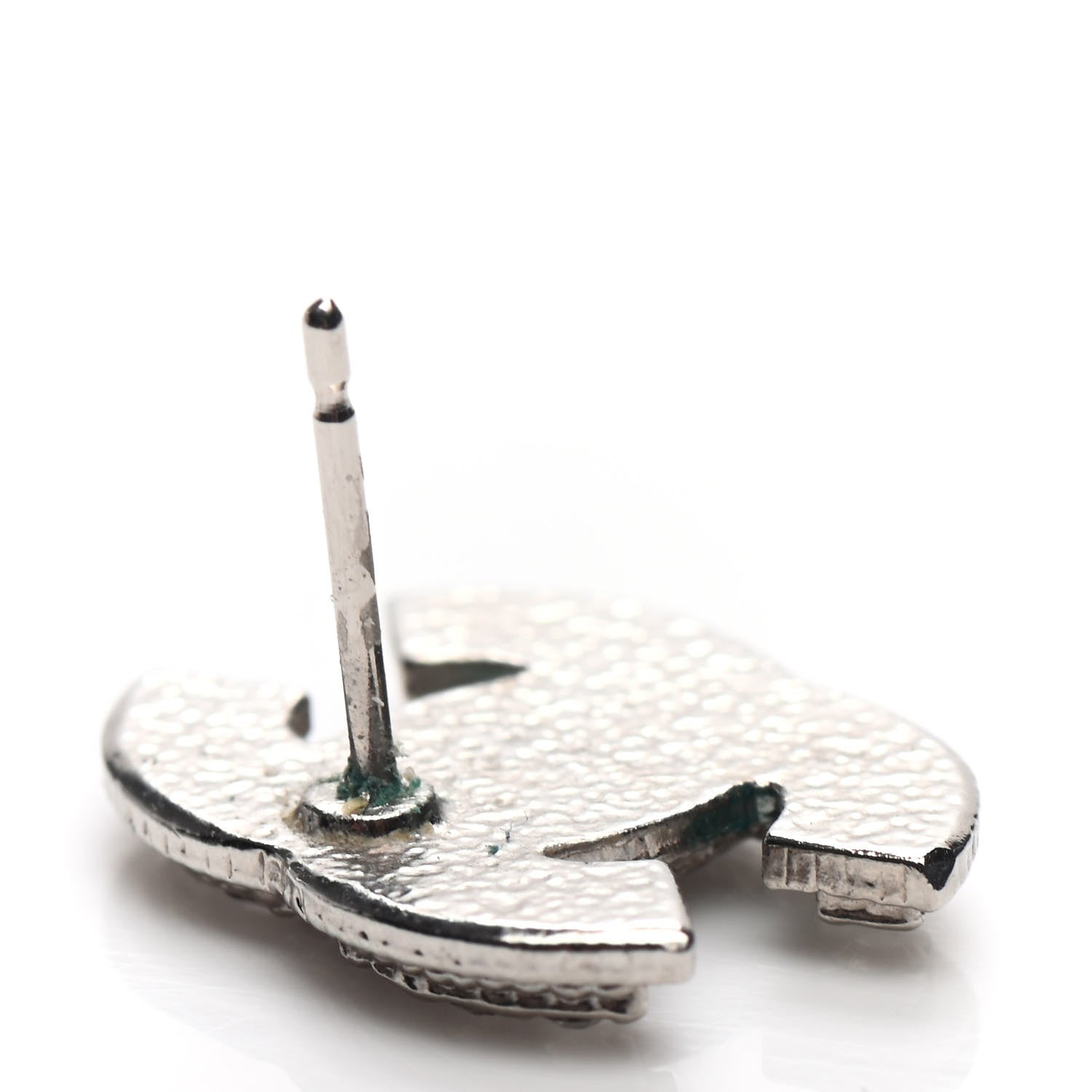 Chanel Crystal Mini CC Earrings Silver 4 of 5