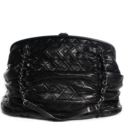 Chanel Lambskin Quilted Sharpei Frame Tote Black 1 of 7