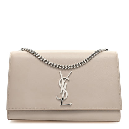 Saint Laurent Grain De Poudre Medium Monogram Kate Satchel Nude Powder 1 of 11