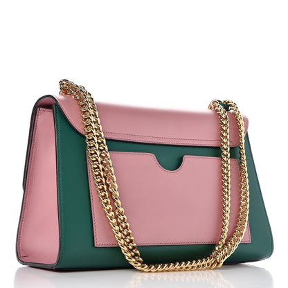 Gucci Moon Calfskin Bi-Color Medium Padlock Shoulder Bag Carmine Rose Green 4 of 8