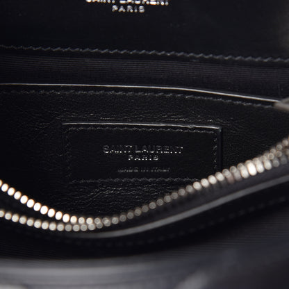 Saint Laurent Calfskin Y Quilted Monogram Small Loulou Chain Satchel Black 6 of 8