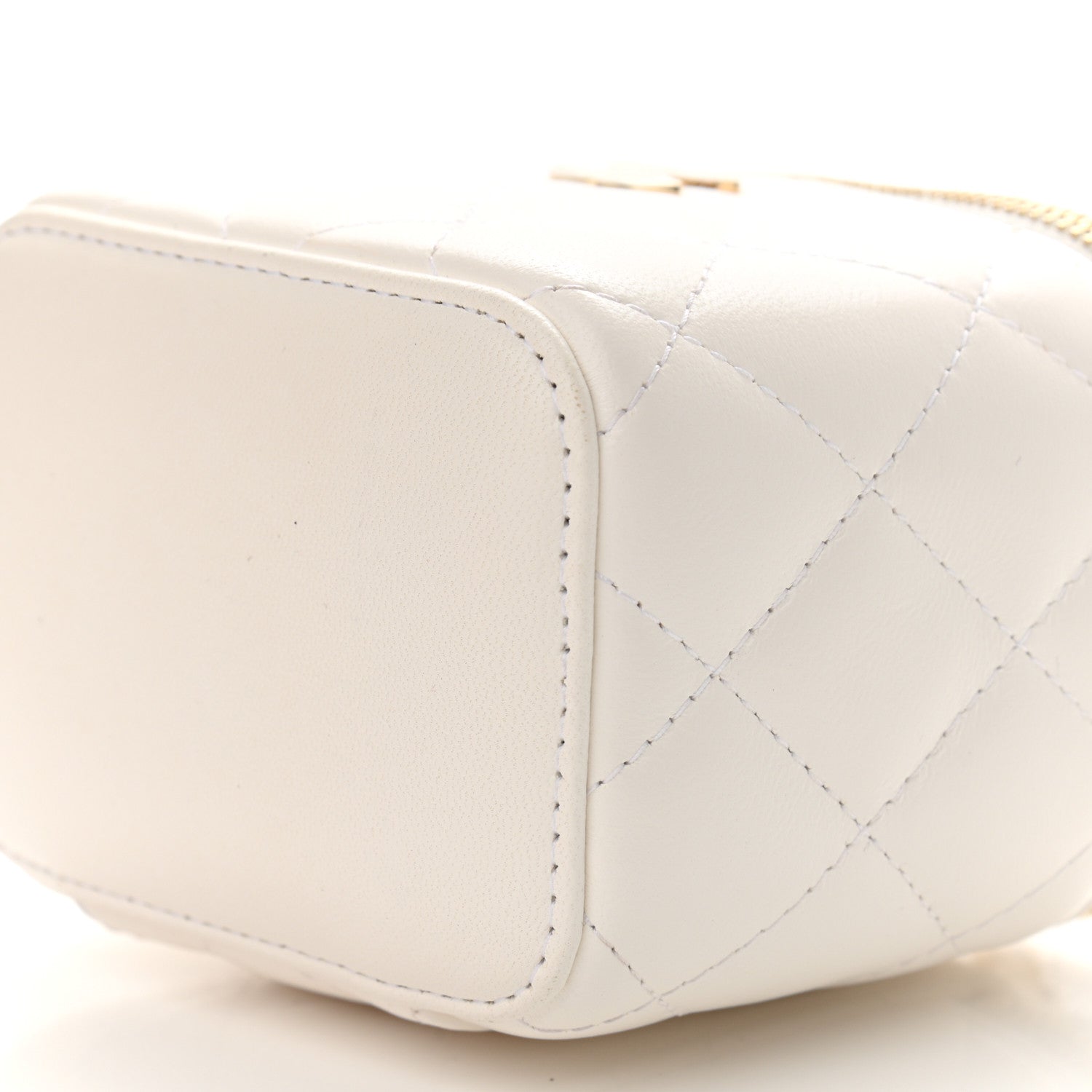Chanel Lambskin Quilted My Chanel Lady Vanity Case With Chain White 10 of 11