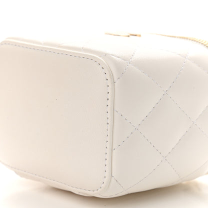 Chanel Lambskin Quilted My Chanel Lady Vanity Case With Chain White 10 of 11