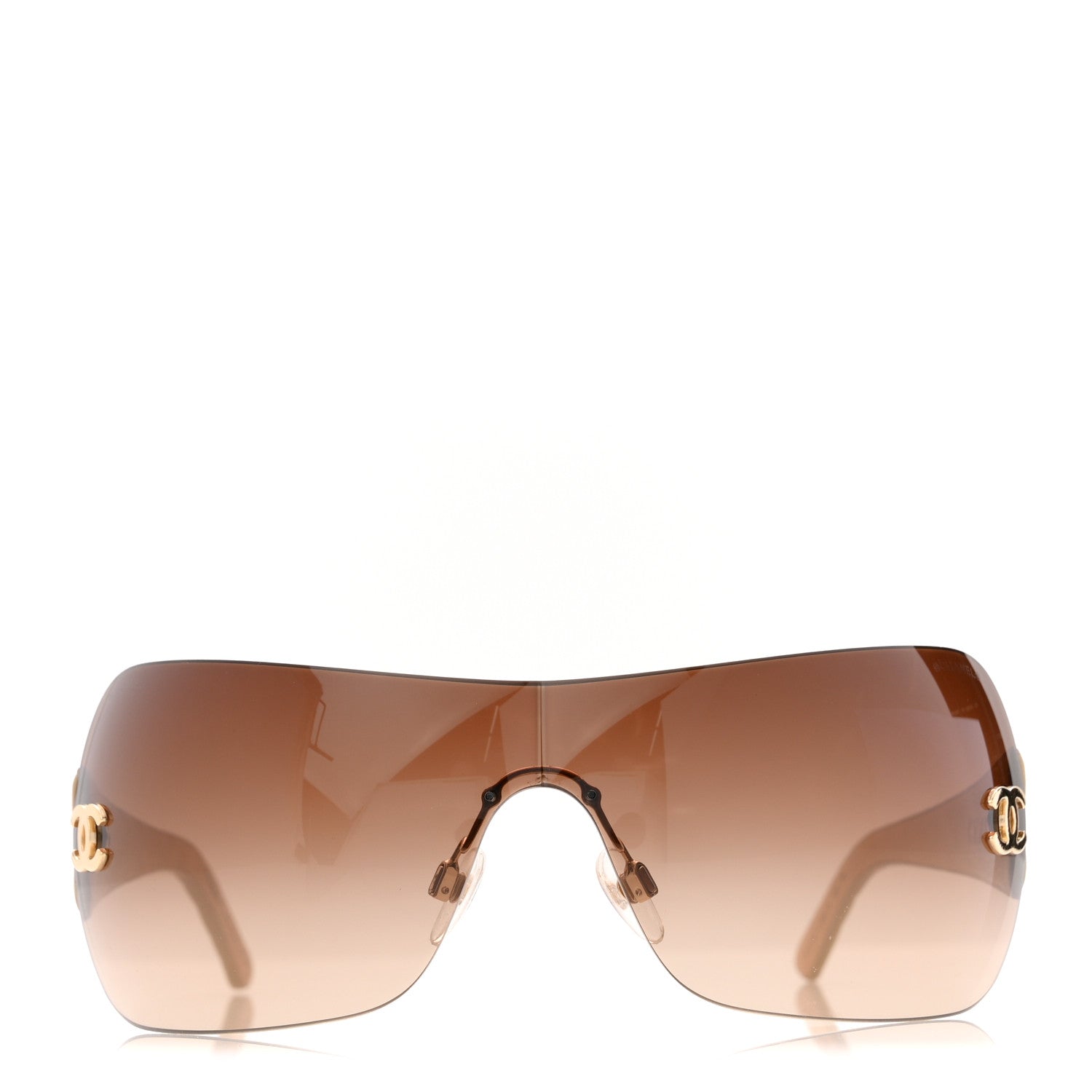 Chanel Metallic Quilted CC Sunglasses 4157-Q Beige 2 of 9