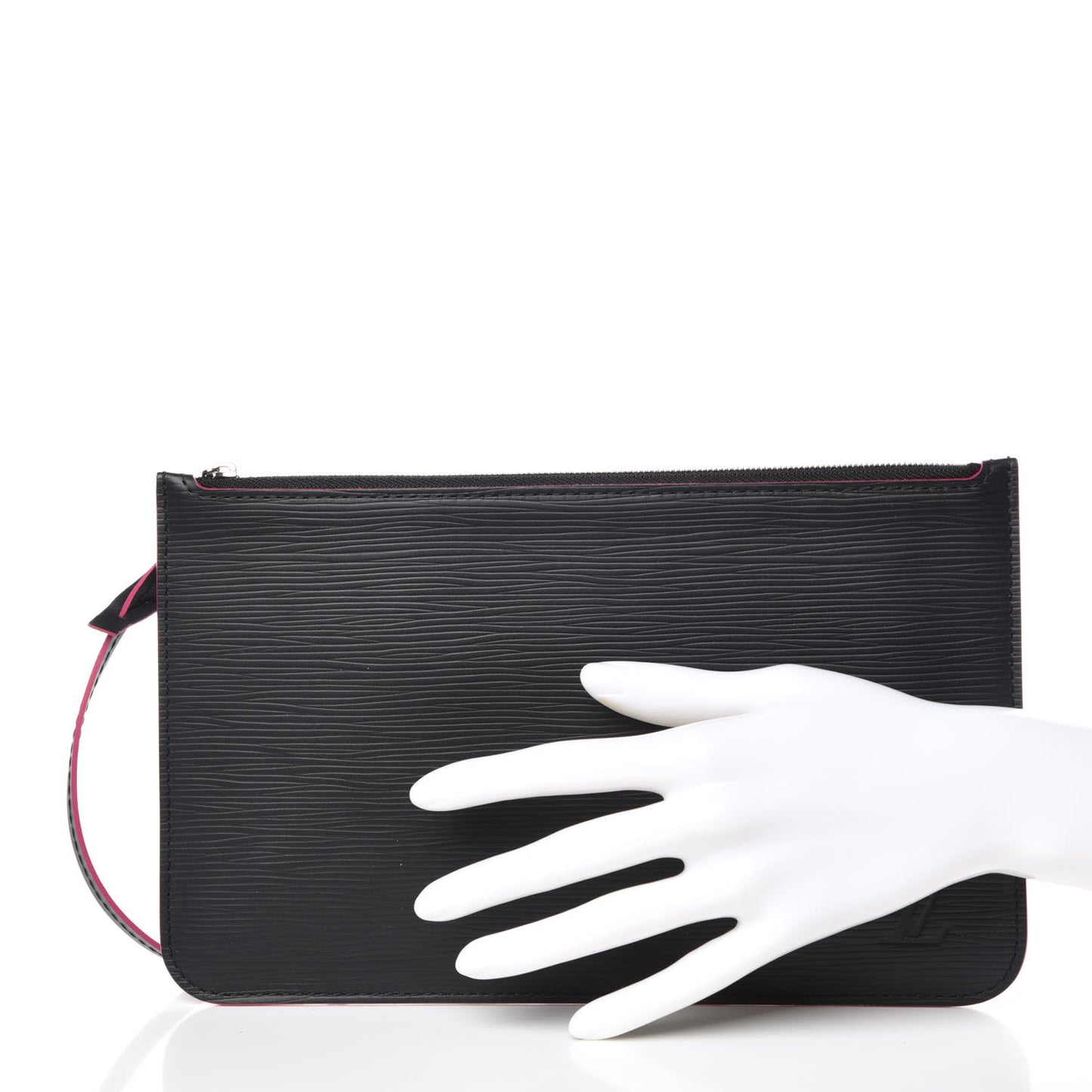 Epi Neverfull Pochette MM GM Black Hot Pink