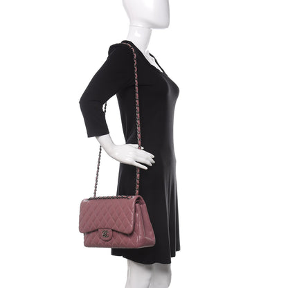 Chanel Caviar Quilted Jumbo Double Flap Pink 2 of 11