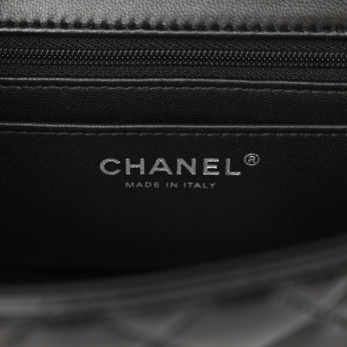 Lambskin Quilted Mini Top Handle Rectangular Flap So Black