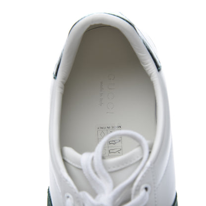 Gucci Calfskin Ayers Bee Embroidered Womens Ace Sneakers 41 White Green 7 of 10