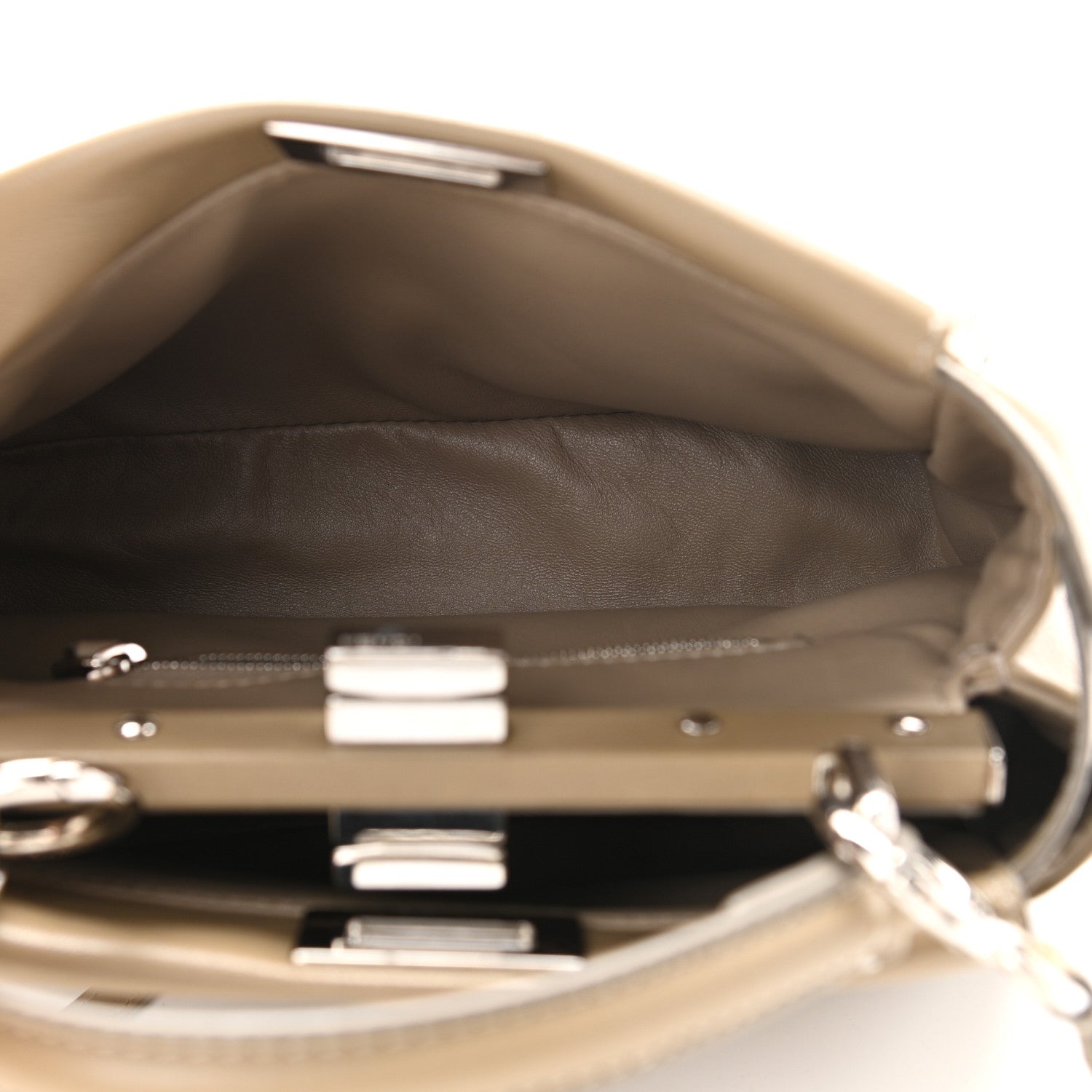 Fendi Nappa Mini Peekaboo Iconic Satchel Tortora 6 of 11