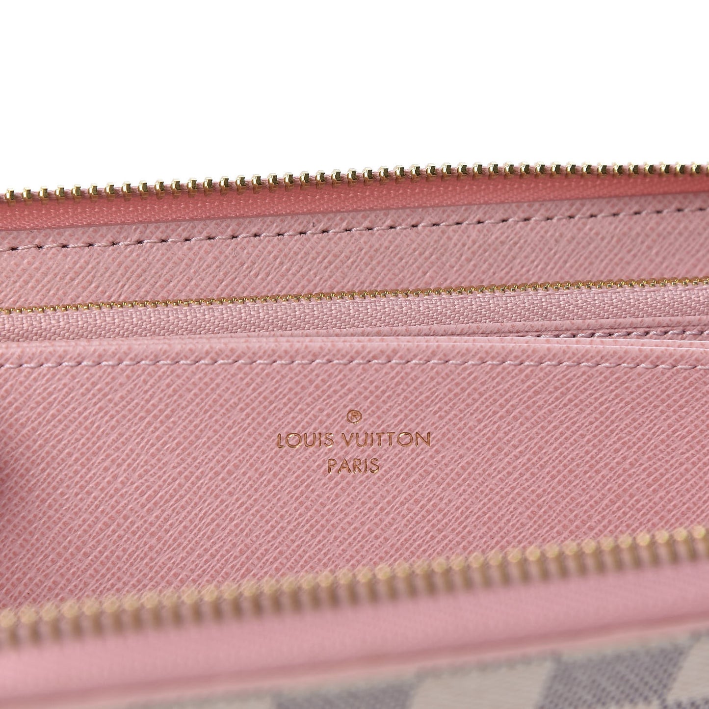 Damier Azur Zippy Wallet Rose Ballerine