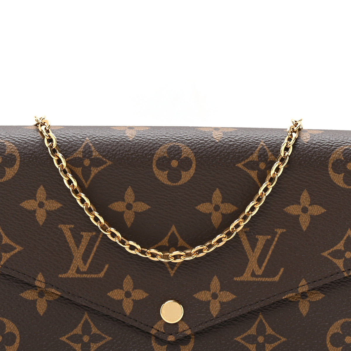 Louis Vuitton Monogram Pochette Felicie Chain Wallet Fuchsia 8 of 11