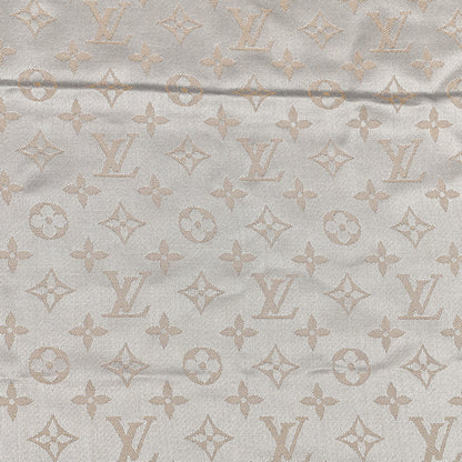 Louis Vuitton Silk Lurex Wool Monogram Shine Shawl Greige 3 of 4