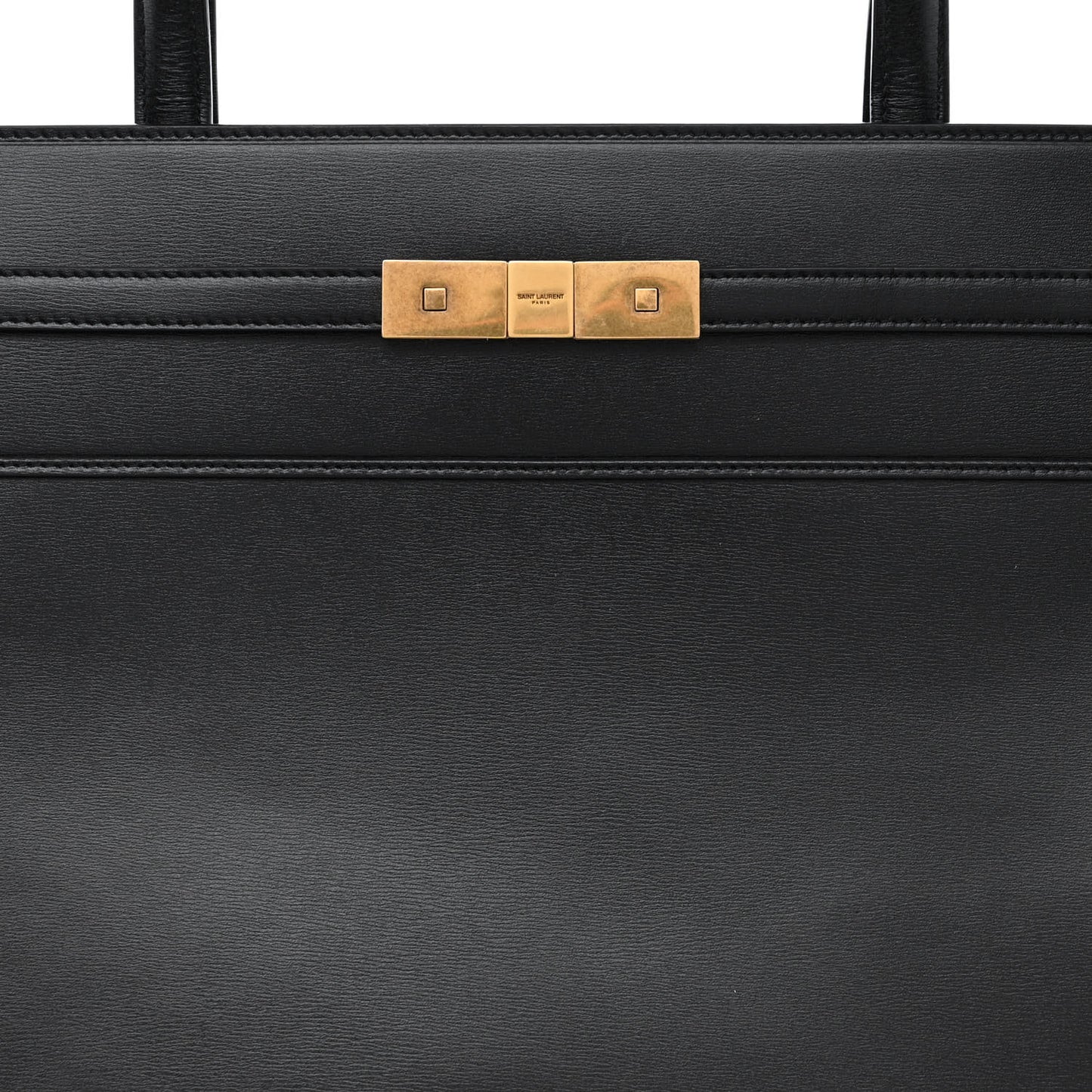 Calfskin Medium Manhattan Shopper Tote Black
