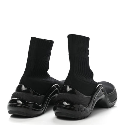 Louis Vuitton Stretch Textile Patent LV Archlight Sneaker Boots 41 Black 4 of 8