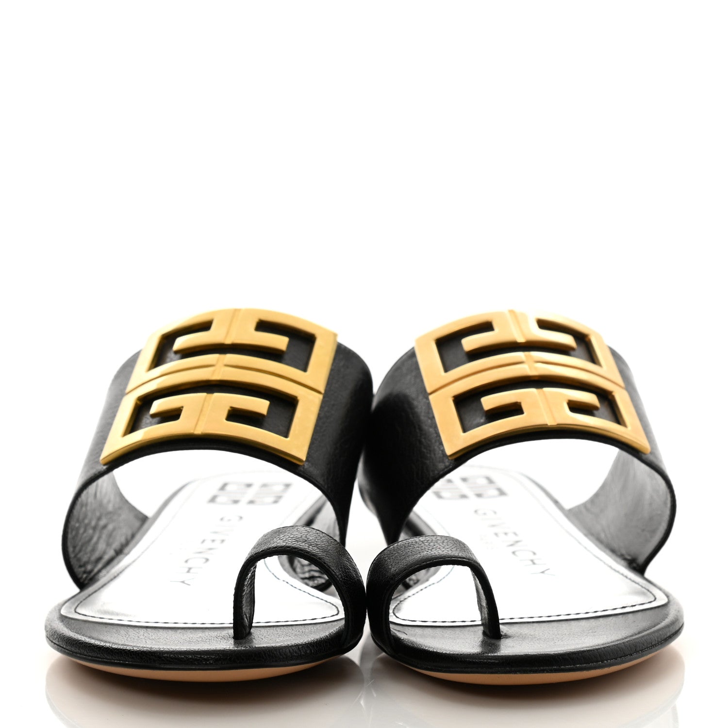Givenchy Goatskin 4G Flat Toe Ring Sandals 36 Black 2 of 9