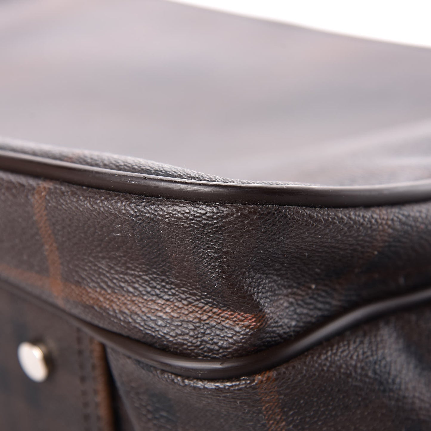 Smoked Haymarket Check Carry On Travel Bag Chocolate
