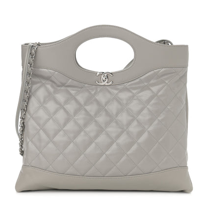 Chanel Lambskin Quilted Large 31 Shopping Bag Grey 1 of 10