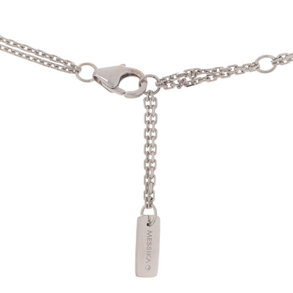 Messika 18K White Gold Diamond Move Double Chain Pave Necklace 5 of 7