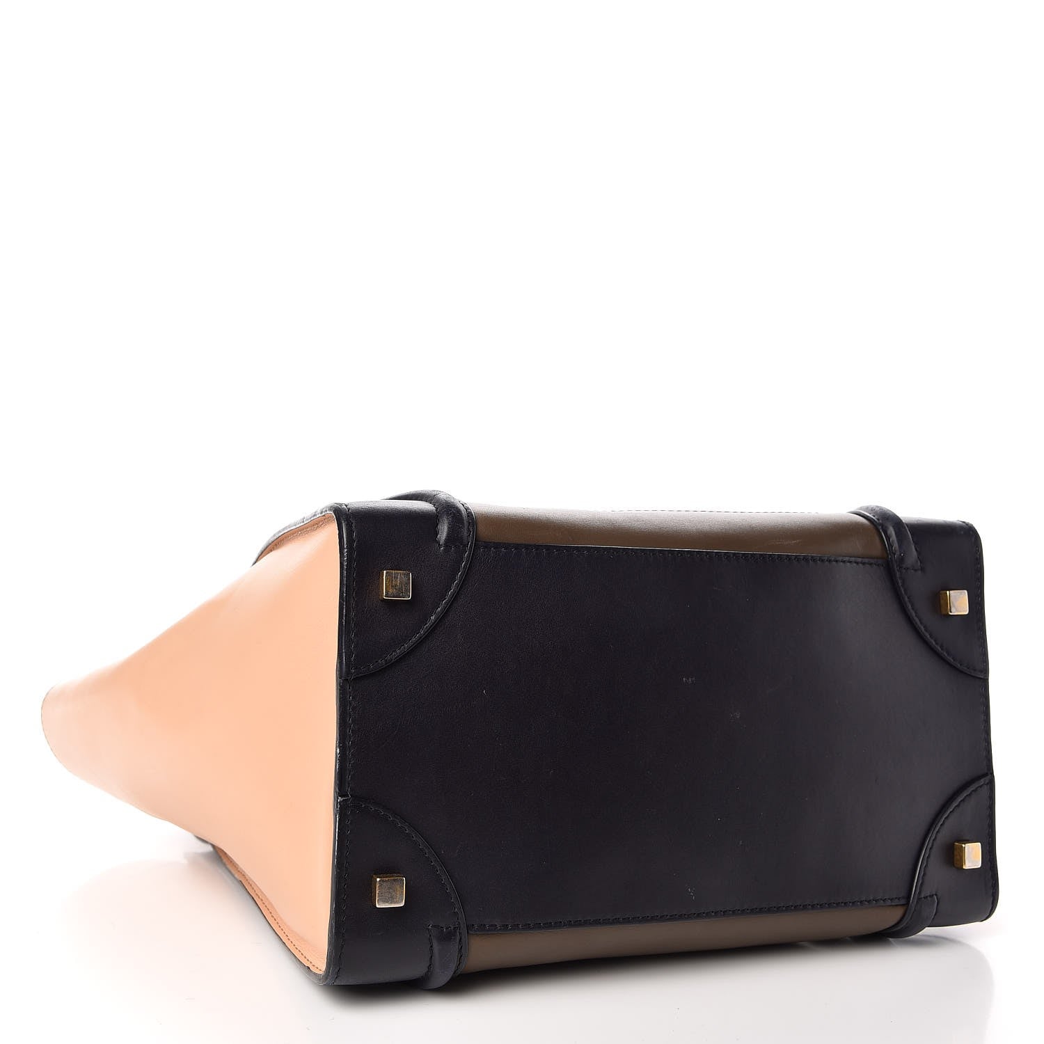 Celine Satin Calfskin Mini Tri-Color Luggage Anthracite 4 of 12