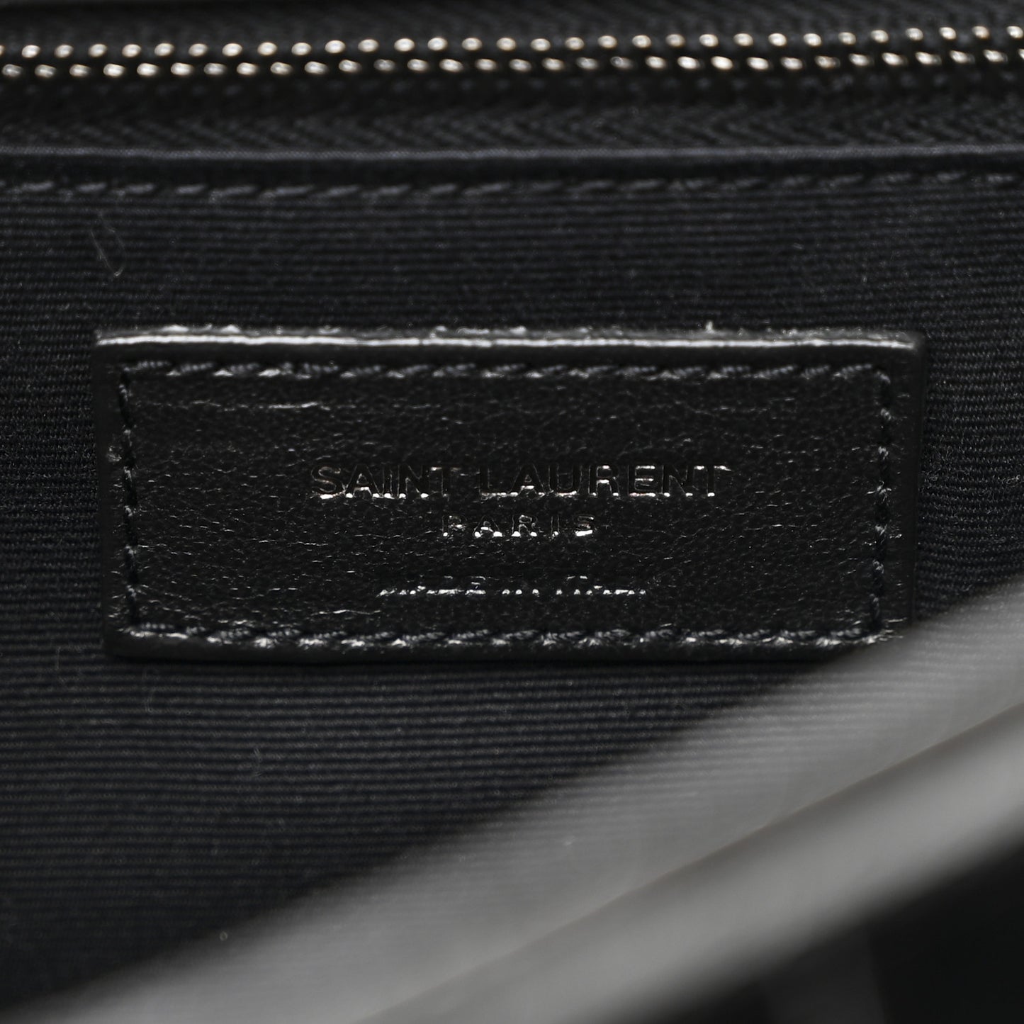 Patent Crocodile Embossed Lambskin Monogram Medium Niki Chain Satchel Black