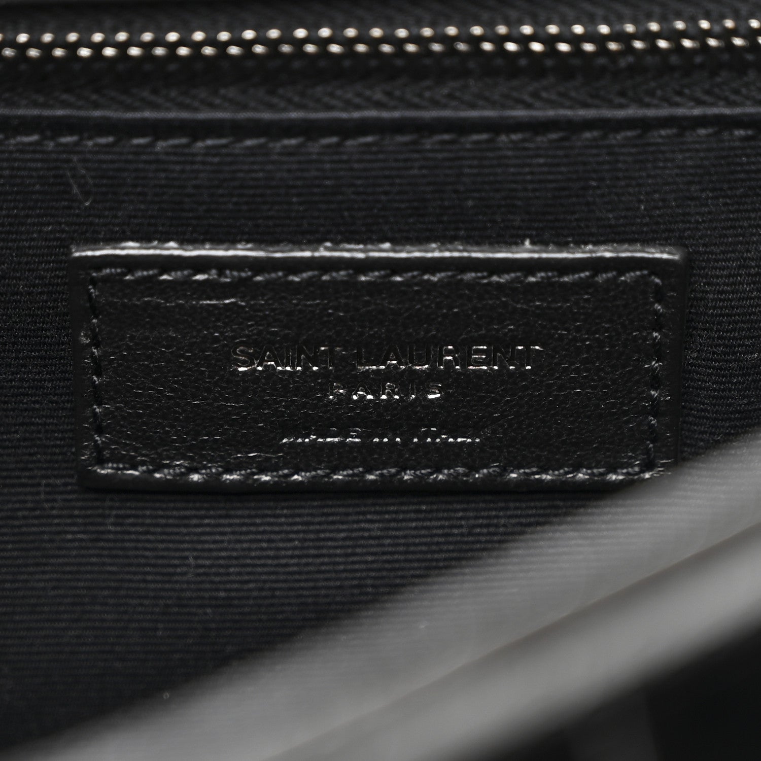 Saint Laurent Patent Crocodile Embossed Lambskin Monogram Medium Niki Chain Satchel Black 6 of 10