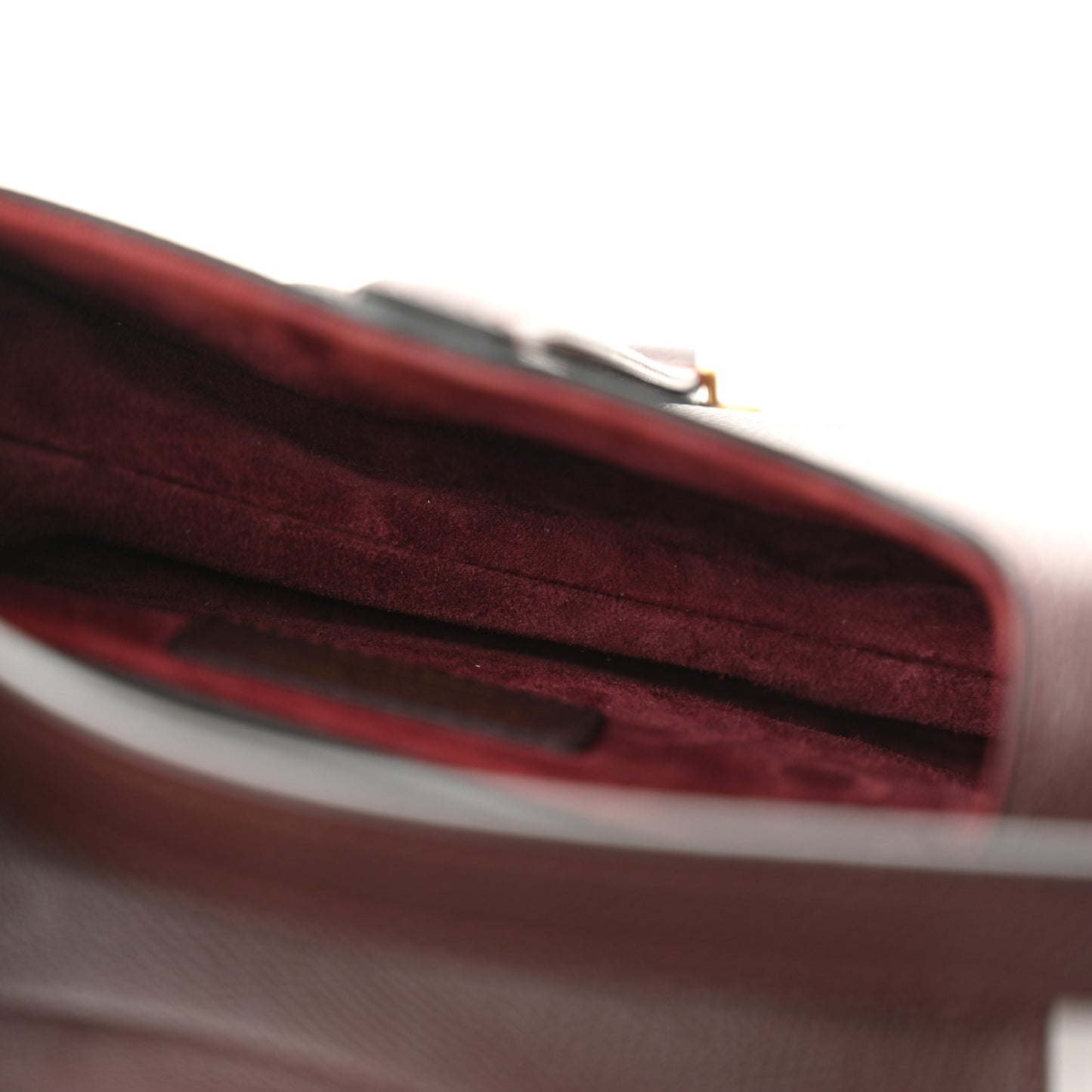 Grained Calfskin Mini Saddle Bag Plum
