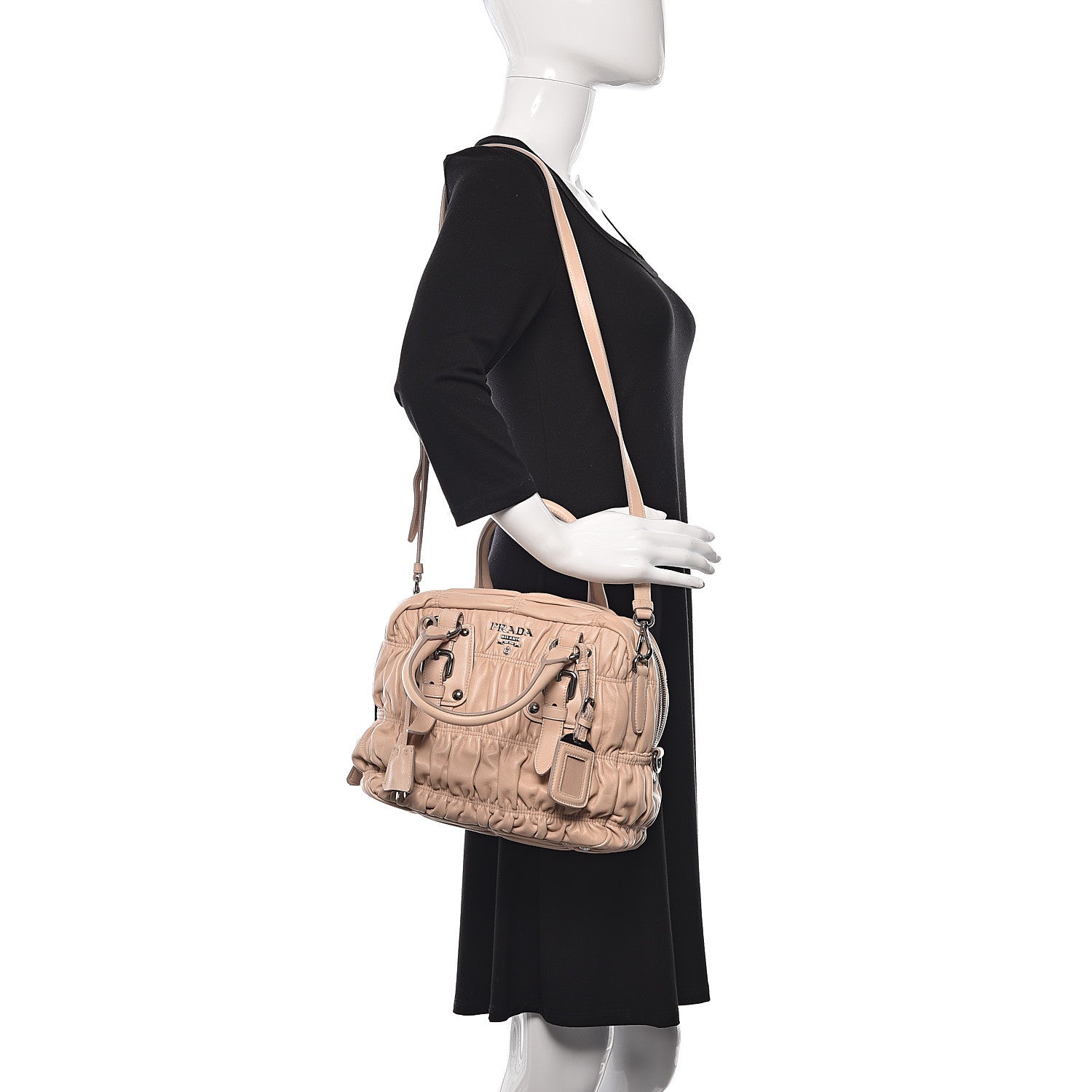 Prada Nappa Gaufre Dome Satchel Cipria 2 of 13