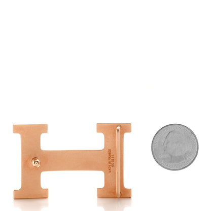 Hermes Brass Rose Gold Plated Polished 32mm H Belt Buckle 2 of 4
