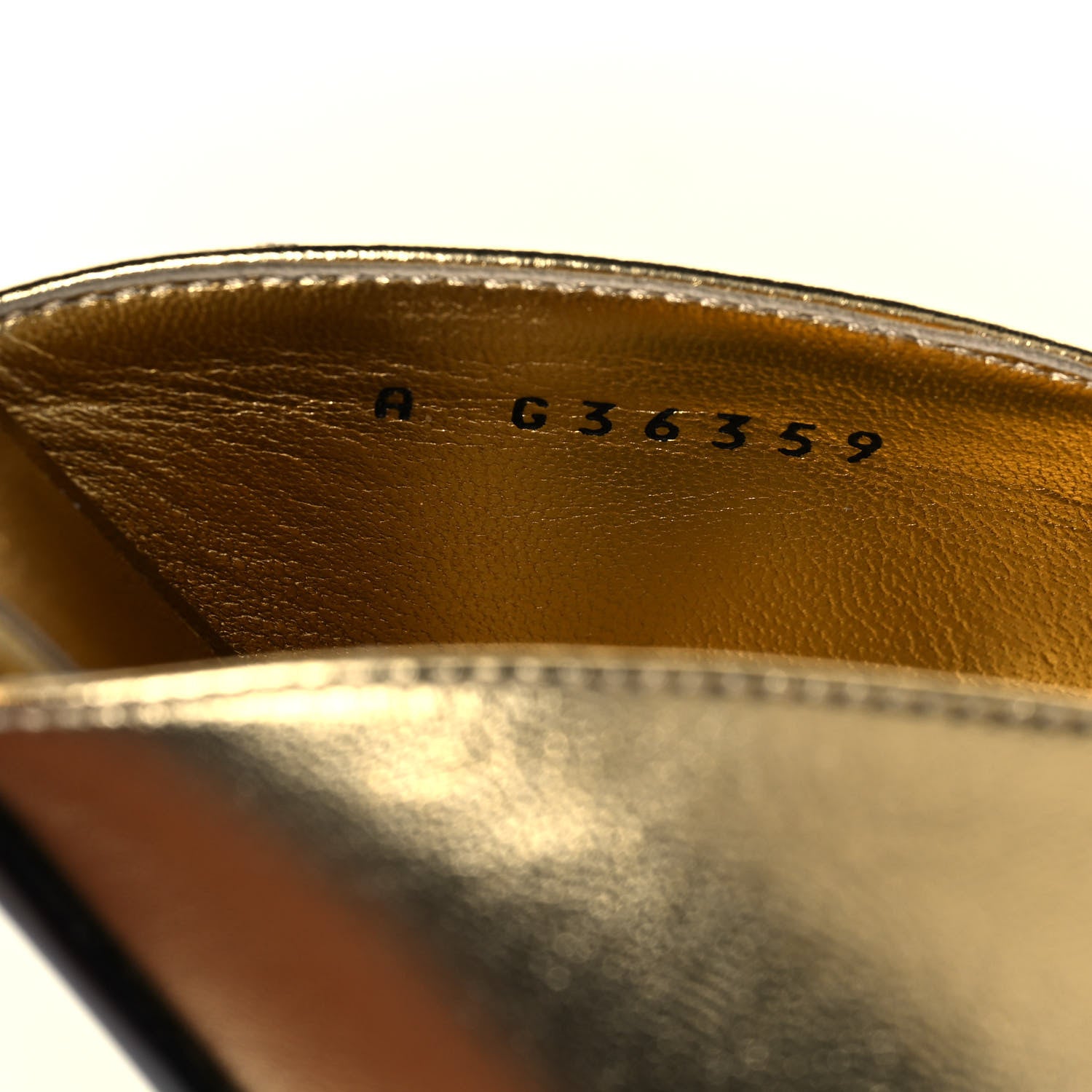 Chanel Laminated Lambskin Grosgrain Cap Toe CC Pumps 38 Gold Black 8 of 10