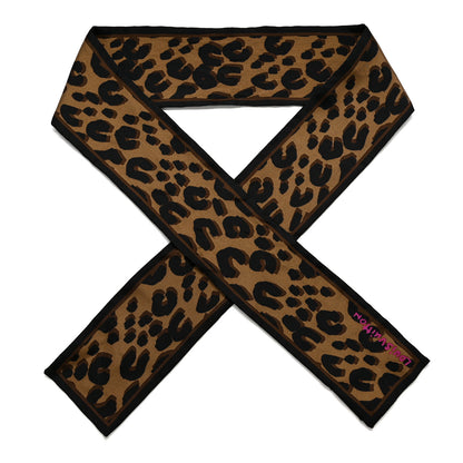 Louis Vuitton Silk Leopard Bandeau Scarf Marron 1 of 6
