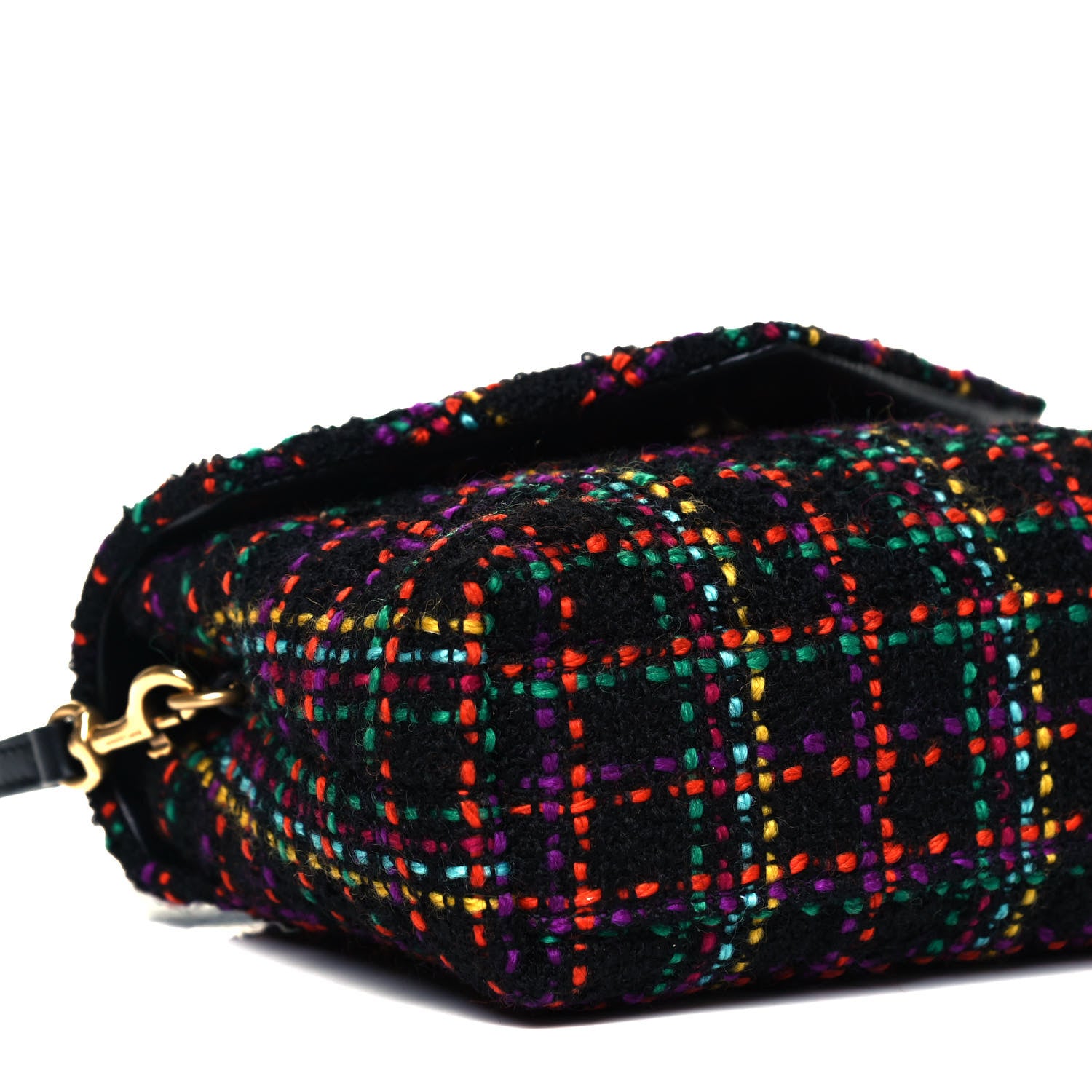 Saint Laurent Tweed Toy Loulou Shoulder Bag Black 7 of 8