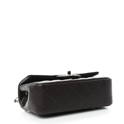 Chanel Lambskin Quilted Mini Rectangular Flap Dark Brown 4 of 11