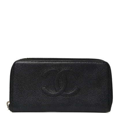 Chanel Caviar Large Timeless CC Zip Around Wallet Black 1 of 16