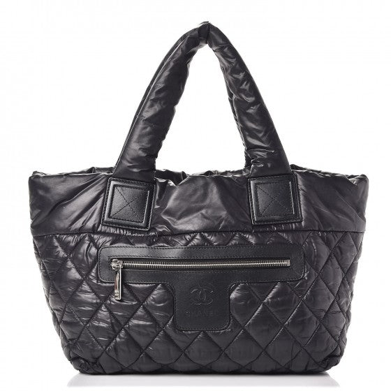 Chanel Nylon Quilted Coco Cocoon Medium Reversible Tote Black Red 1 of 20
