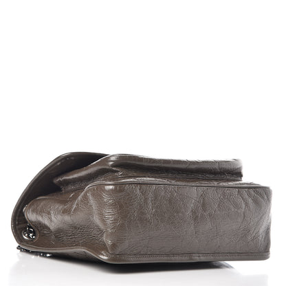 Saint Laurent Crinkled Calfskin Matelasse Monogram Medium Niki Chain Satchel Faggio 4 of 11