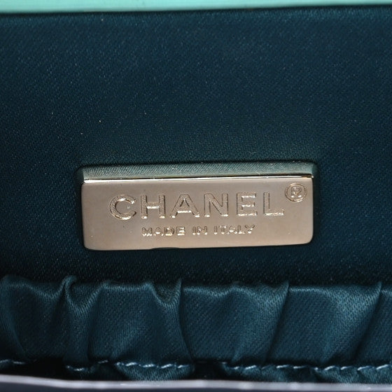 Chanel Patent Frame Chocolate Bar Clutch Light Blue 6 of 8