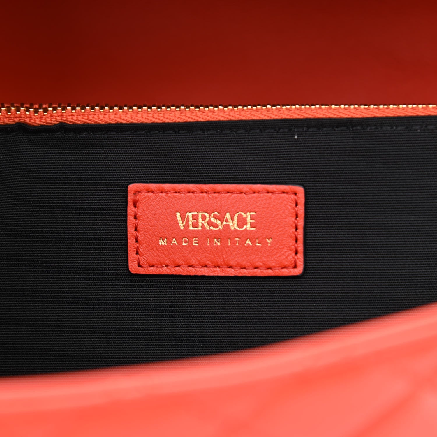 Versace Lambskin Quilted Medusa Wallet On Chain Crossbody Dark Orange 6 of 11