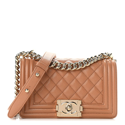 Chanel Caviar Quilted Small Boy Flap Brown 1 of 9