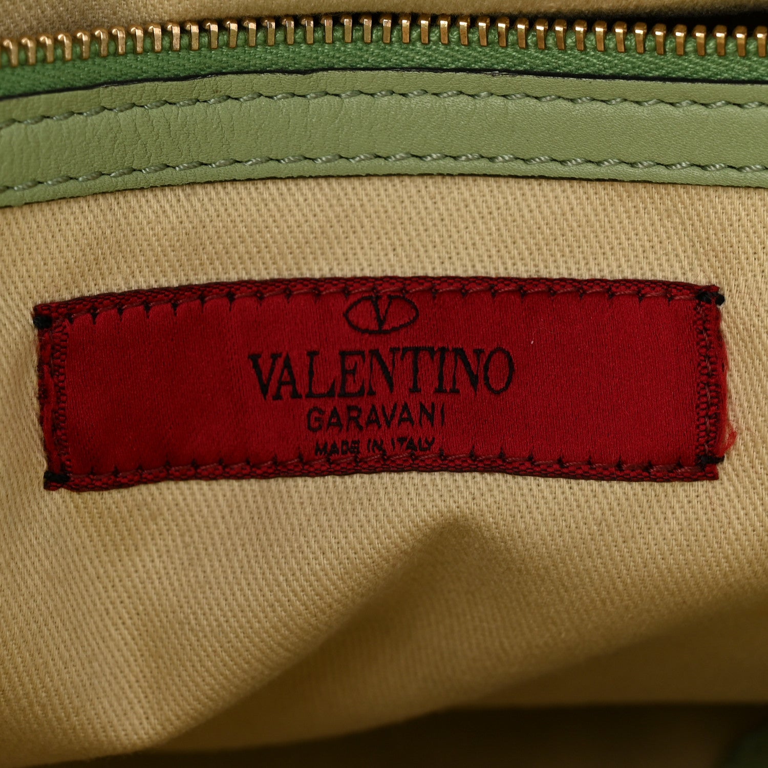 Valentino Garavani Vitello Rockstud Double Handle Tote Green Tea Sorbet 6 of 10