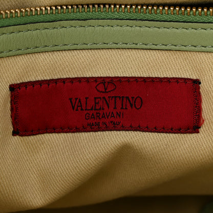 Valentino Garavani Vitello Rockstud Double Handle Tote Green Tea Sorbet 6 of 10