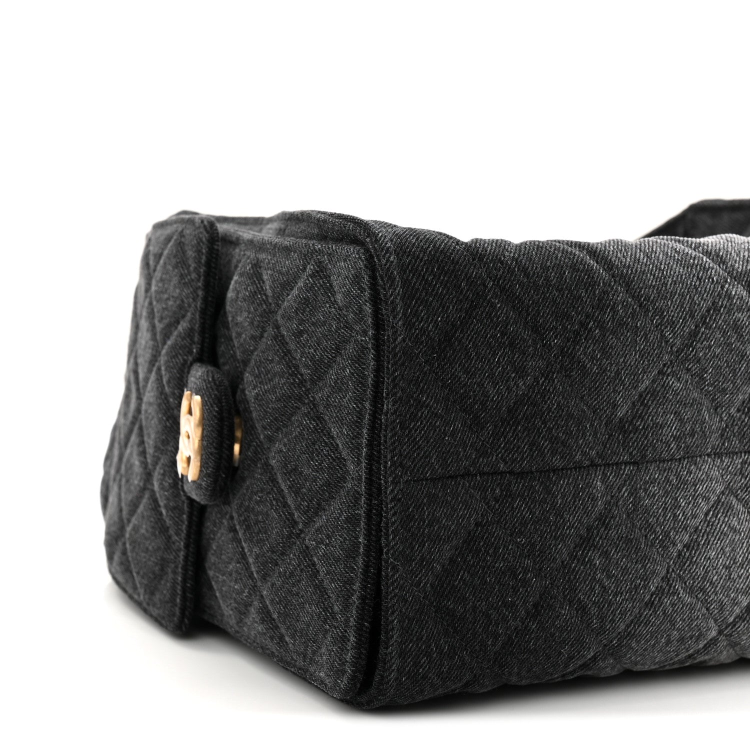 Chanel Washed Denim Quilted Small Chanel 25 Handbag Black 16 of 21
