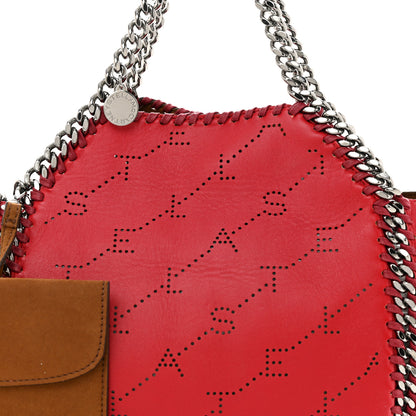 Stella McCartney Eco Alter Nappa Perforated Logo Falabella Reversible Tote Red 8 of 11